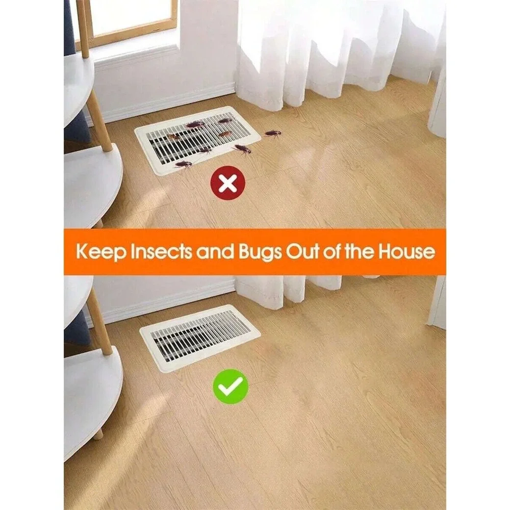 NEW 4x Floor Register Vent Cover 6x14 Inch Air Vent Mesh Screen‎ Bug Filter